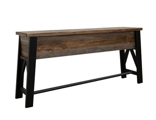 Loft Brown - Counter Height Sofa Table - Two Tone Gray / Brown