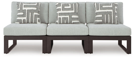 Beachloft - 3-Piece Outdoor Sectional - Black / Gray