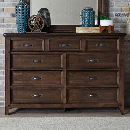 Saddlebrook - 9 Drawer Dresser - Tobacco