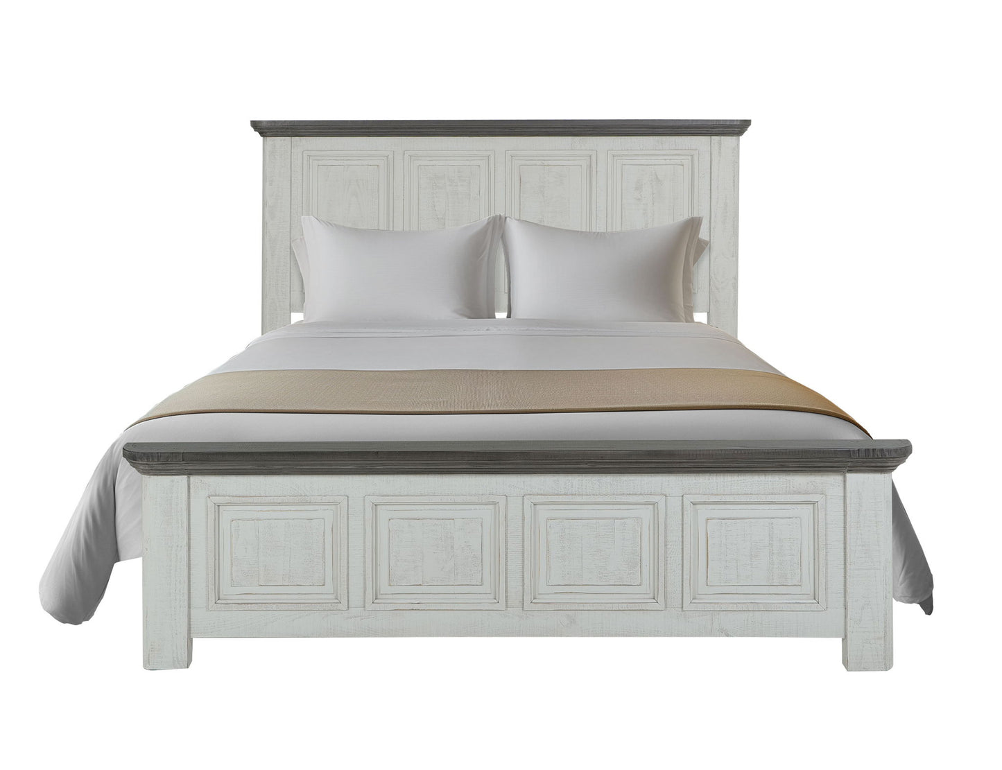 Luna - King Headboard - Off-White / Gray