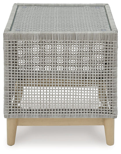 Seton Creek - Square End Table - Gray