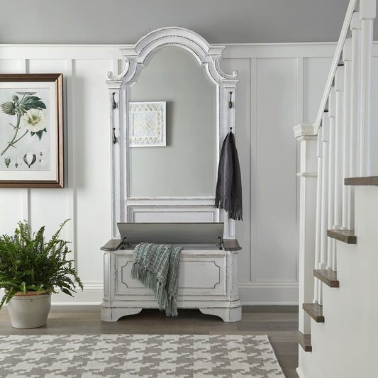 Magnolia Manor - 2 Piece Hall Tree - White