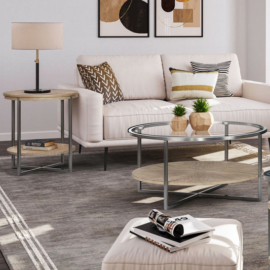 Paran Place - 3 Piece Table Set (Cocktail Table & 2 End Tables) - Natural