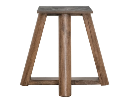 Silver - Round Table Base - Brown
