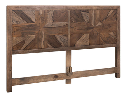 Praga - Eastern King Headboard - Almond / Barrel Brown