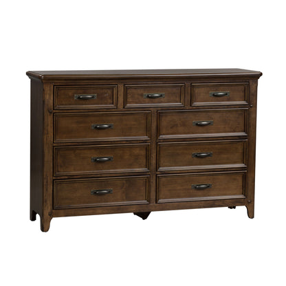 Saddlebrook - 9 Drawer Dresser - Tobacco
