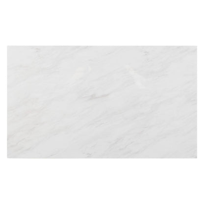 Edison - Rectangular Leg Table With Faux Marble Top - Brownstone