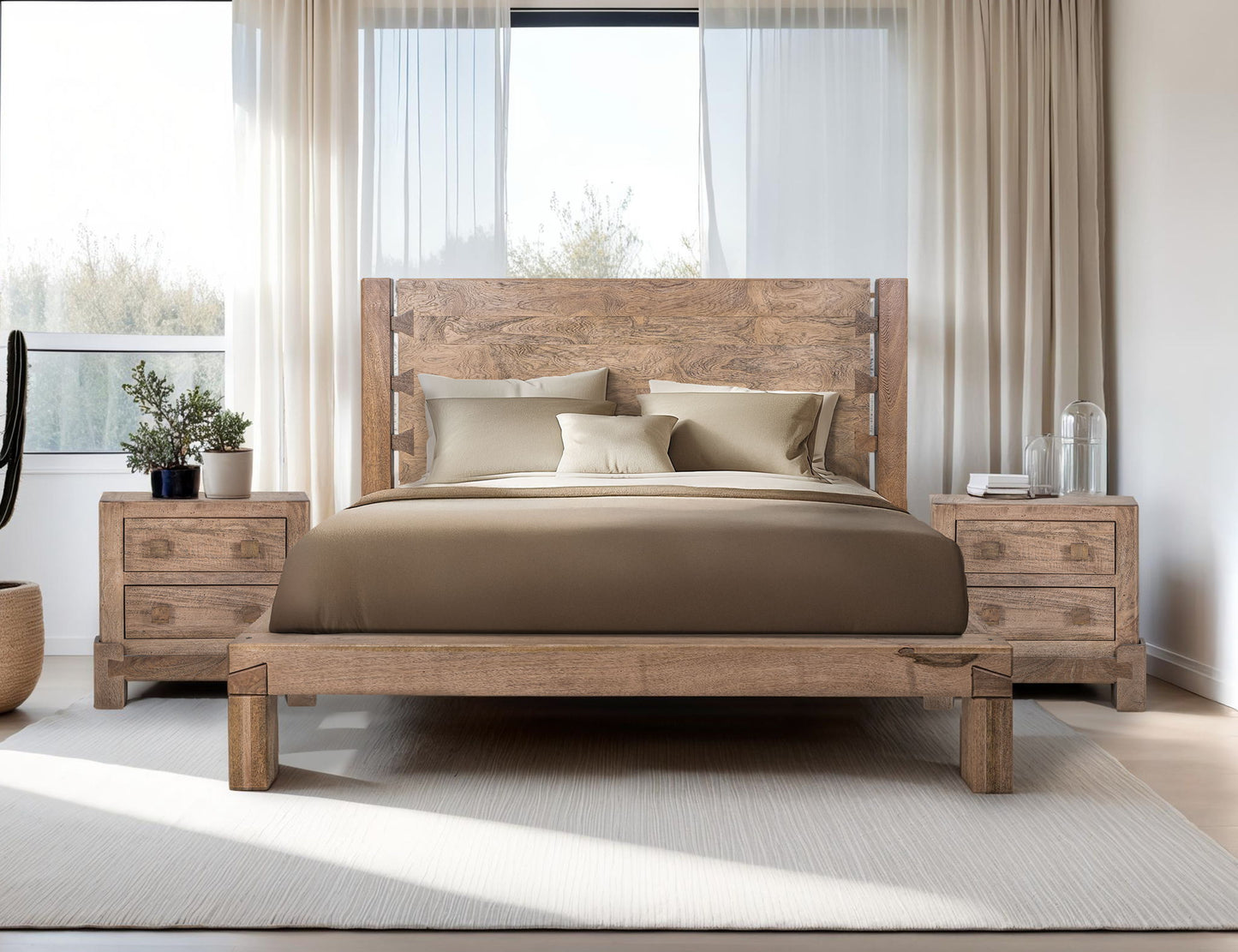 Atenas - King Headboard - Desert Brown