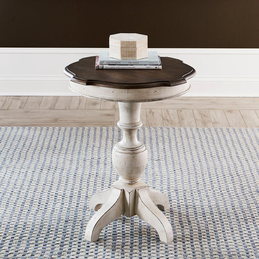Abbey Road - Round End Table - White