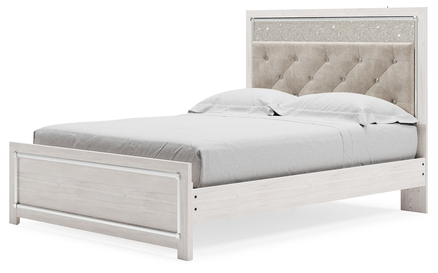 Altyra - Queen Panel Bed With Roll Slats - White