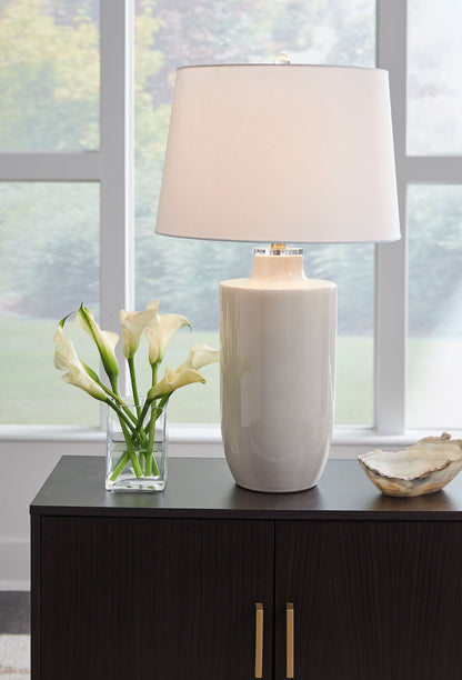 Cylener - Ceramic Table Lamp - Off White