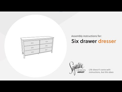 Cabinella - Six Drawer Dresser - Tan